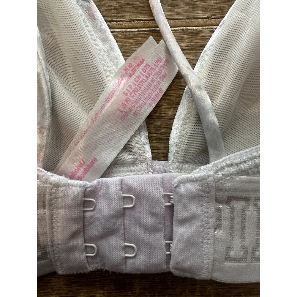 Victoria's Secret‎ PINK Velour Floral Print Unlined Adjustable Bralette SZ SMALL